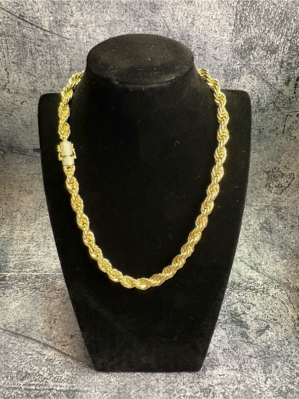 Gold Filled Rope Chain Necklace - Women's Jewelry